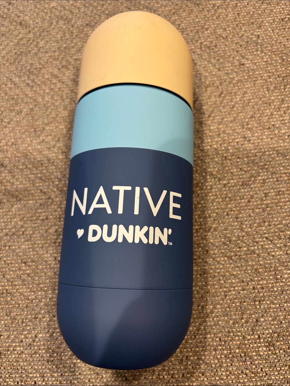 Native Dunkin' Capsule Tumbler in Navy, Light Blue & Cream
